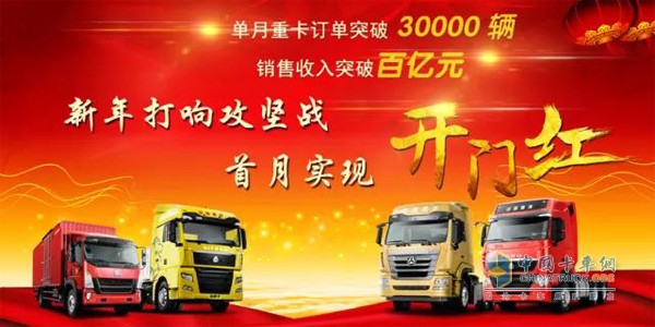 中國重汽新年首月實現開門紅