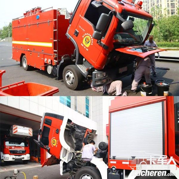 來自曼恩的底盤專家小組展開對車輛外觀、電氣系統和底盤等方面的多重檢查工作