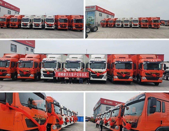 豪沃TX載貨車批量交付邯鄲大客戶