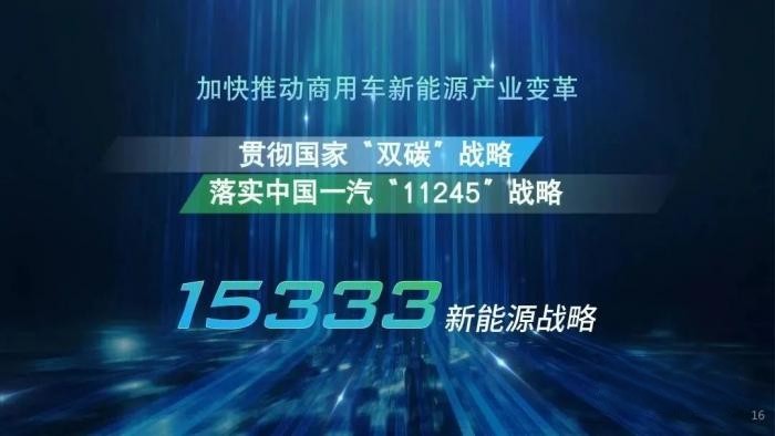 貫徹國家“雙碳”戰略，一汽解放加快推動商用車新能源產業變革