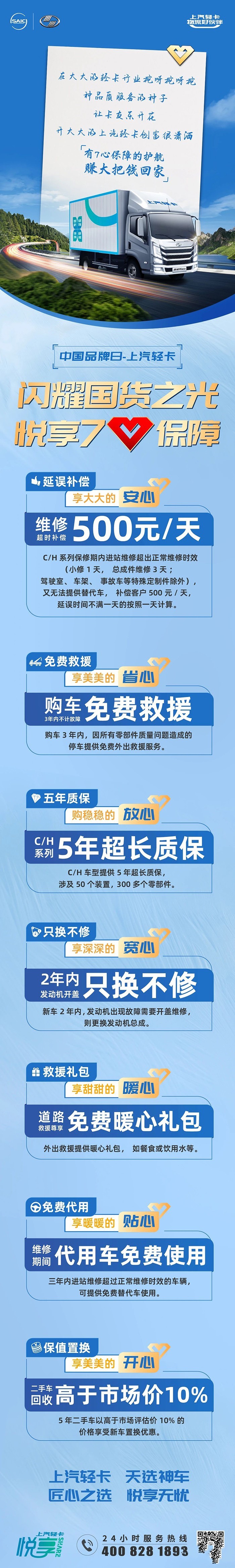 上汽輕卡:閃耀國貨之光悅享7心保障！