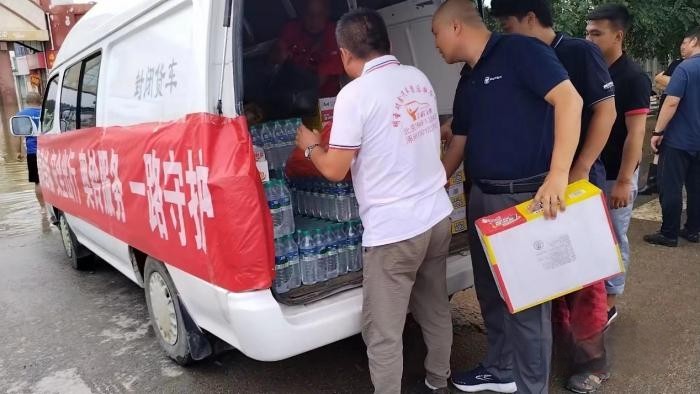 送物資進災區,福田奧鈴全面開啟救援行動