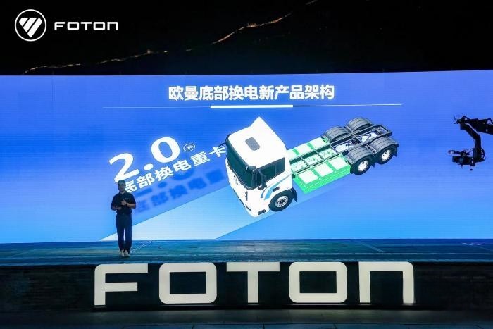助力移動能源變革!歐曼智藍(lán)打造全場景定制化底部換電重卡解決方案